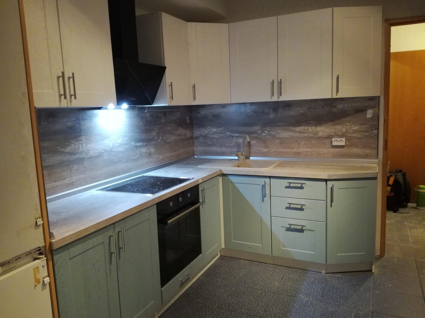 Mint two-tone kitchen
